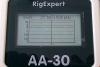 RIGEXPERT AA-30 Analizator antenowy KF przed rysowaniem wykresu dla kanału 19 CB - szerokość 1MHz